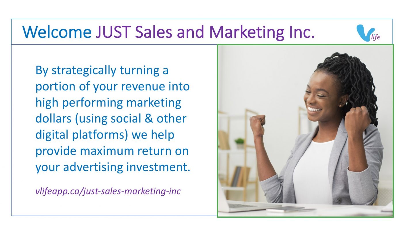 vLife Welcomes Just Sales and Marketing Happy Business Woman Image