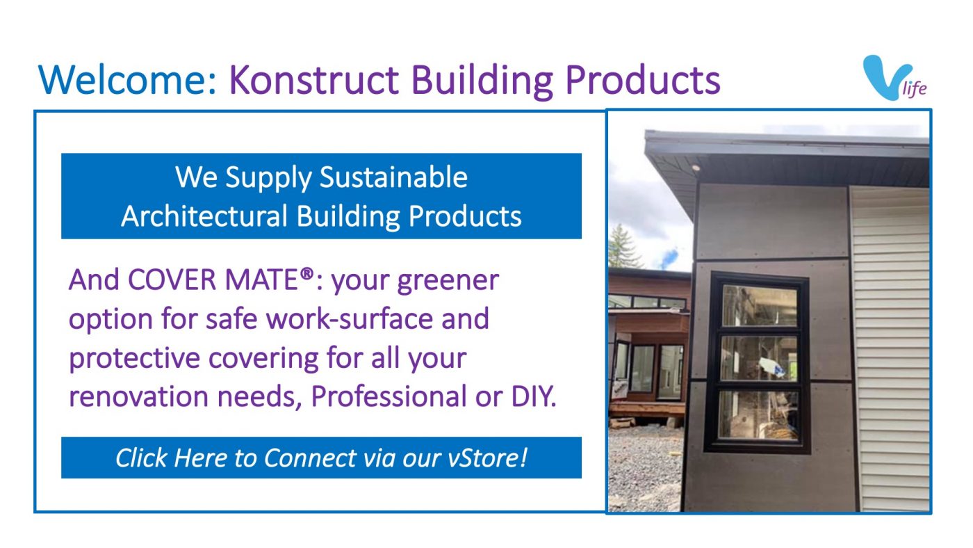 vStore Welcome Konstruct Building Products info poster