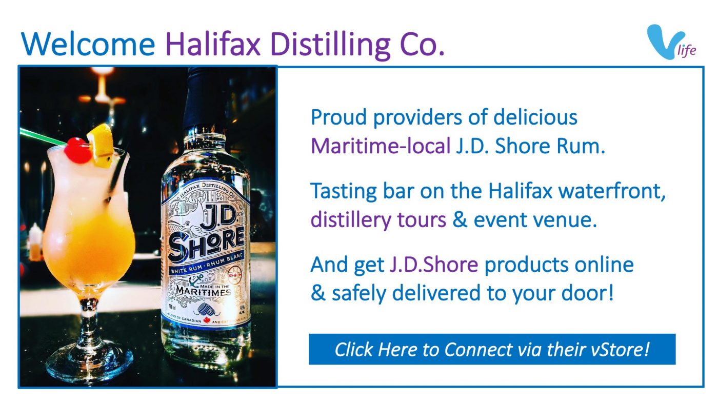 New vStore Welcome Halifax Distilling Co. info poster