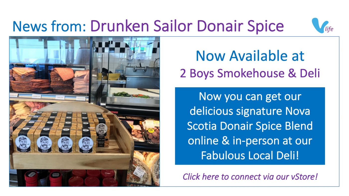 vStore News Drunken Sailor Donair Spice Now Also at 2 Boys Deli info poster