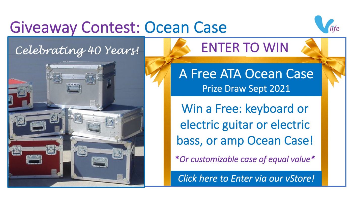 vStore Special Promo Ocean Case 40th Anniversary Giveaway Free ATA Case info poster