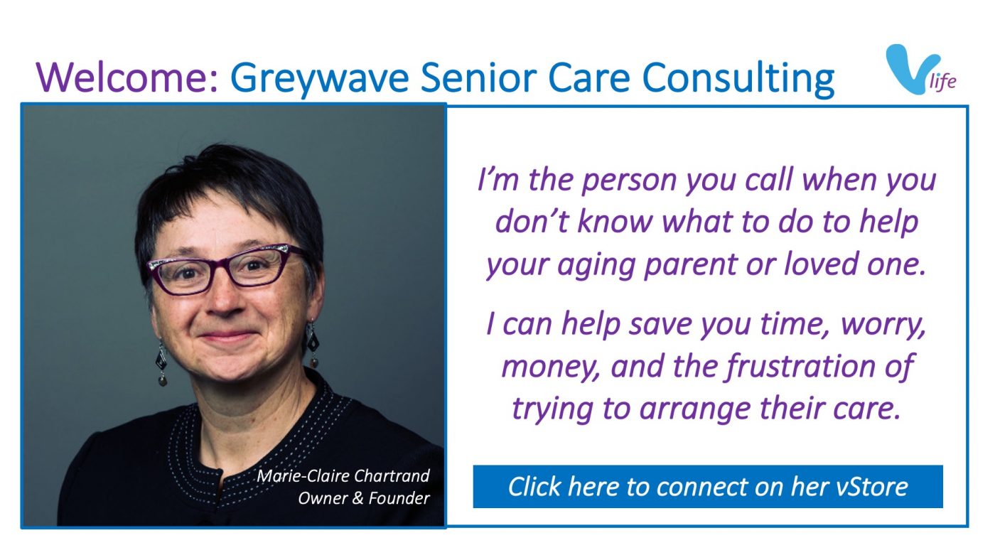 vStore Welcome Greywave Senior Care Consulting info poster