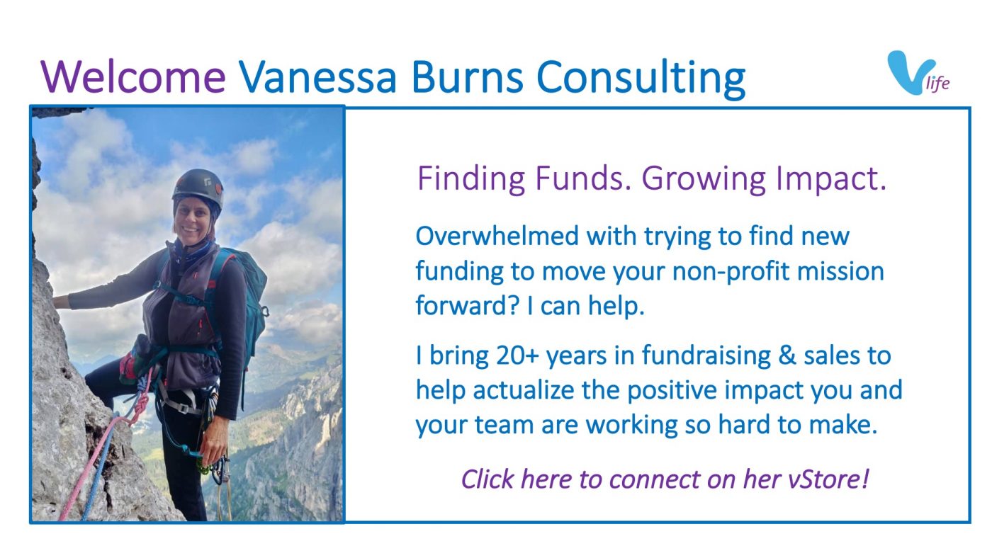 New vStore Welcome Vanessa Burns Consulting info poster