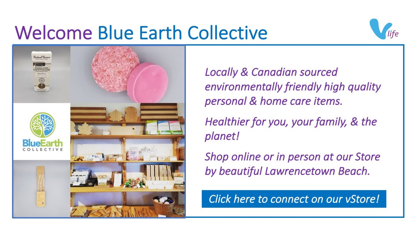 New vStore Welcome Blue Earth Collective info poster