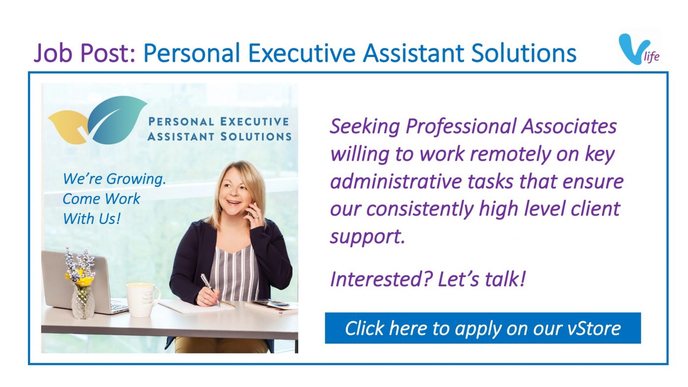 vStore Job Post PEAS Professional Admin Associates