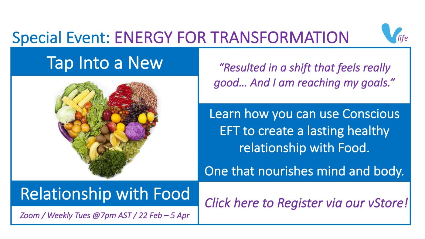 vStore Promo Graphic Energy for Transformation Tap into new relationship with food Webinar Jan 2022