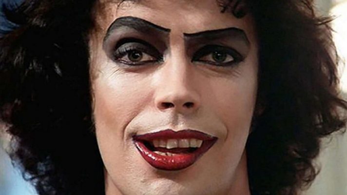 Actor Tim Curry as Dr. Frank-N-Furter in the movie The Rocky Horror Picture Show