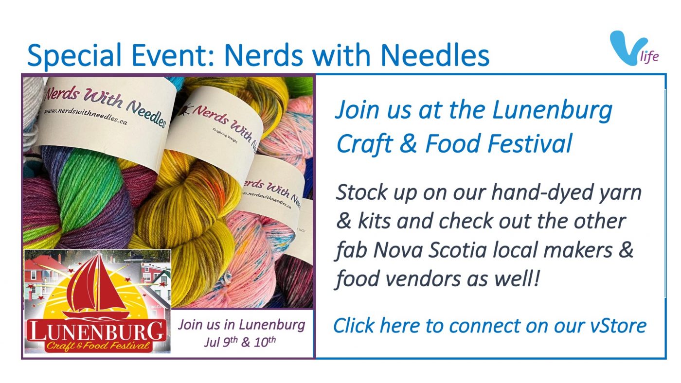 vStore Graphic Nerds with Needles Lunenburg Craft and Food Festival Jun 2022