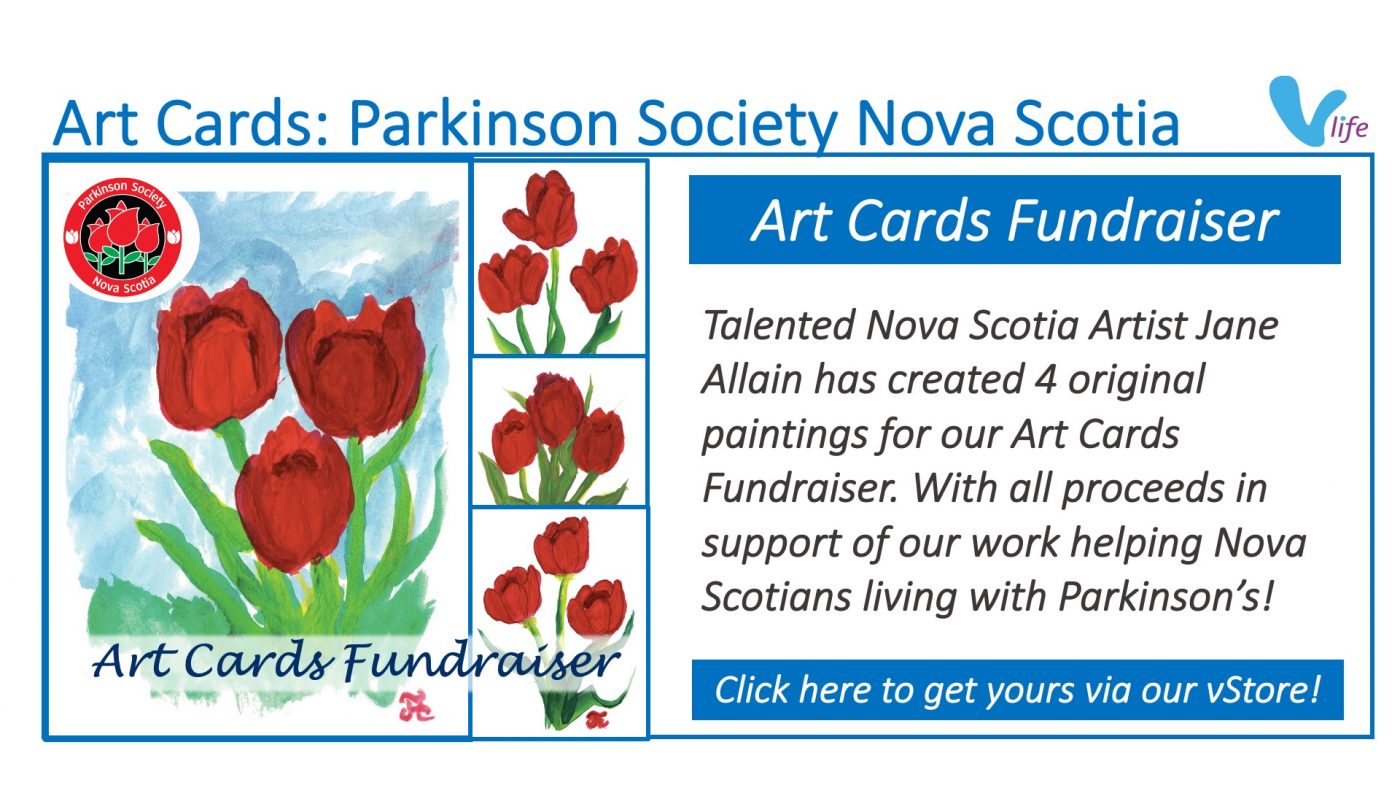 vStore graphic Parkinson Society NS Art Card Fundraiser Jun 2022