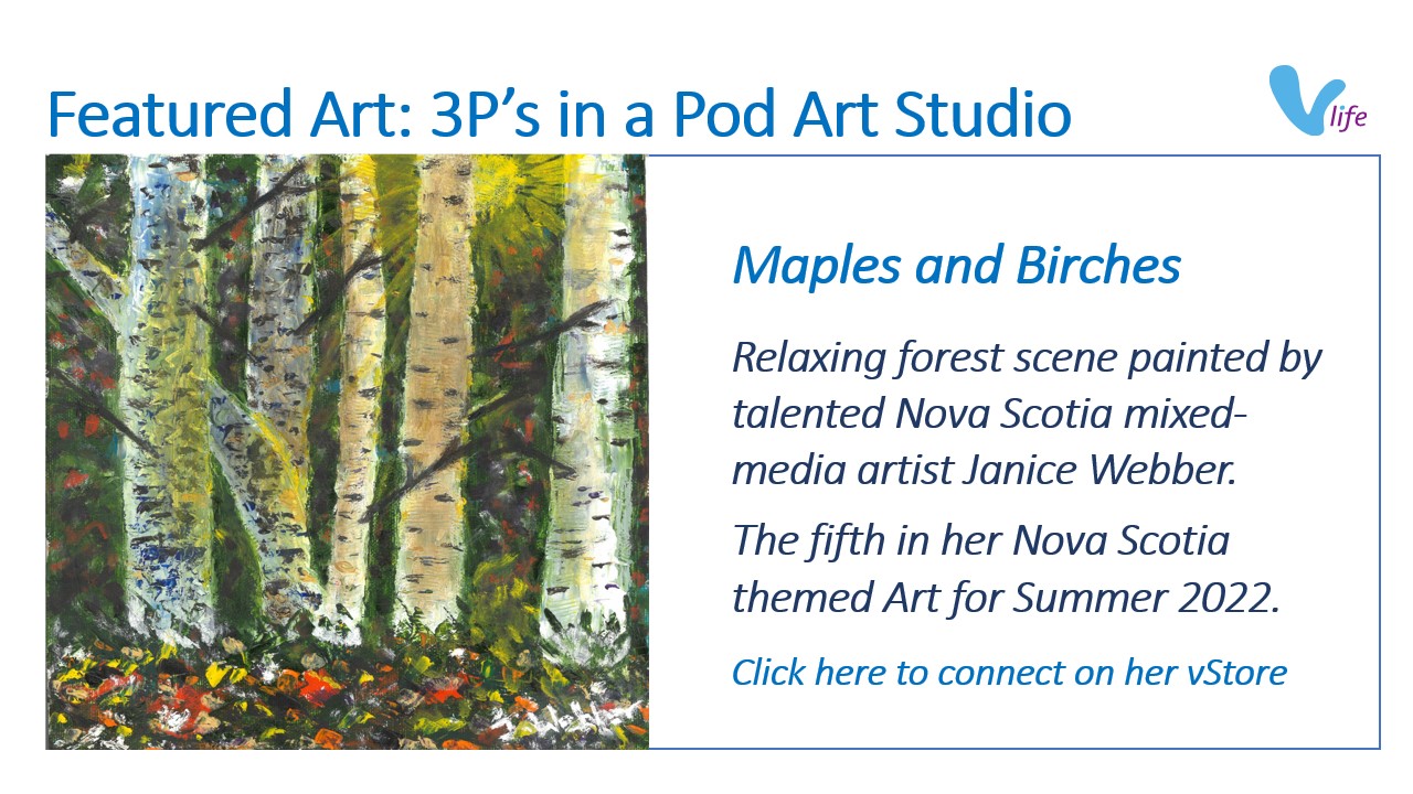 Maple & Birches painting Aug 2022