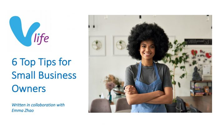 vLife blog graphic 6 small business tips Oct 2022