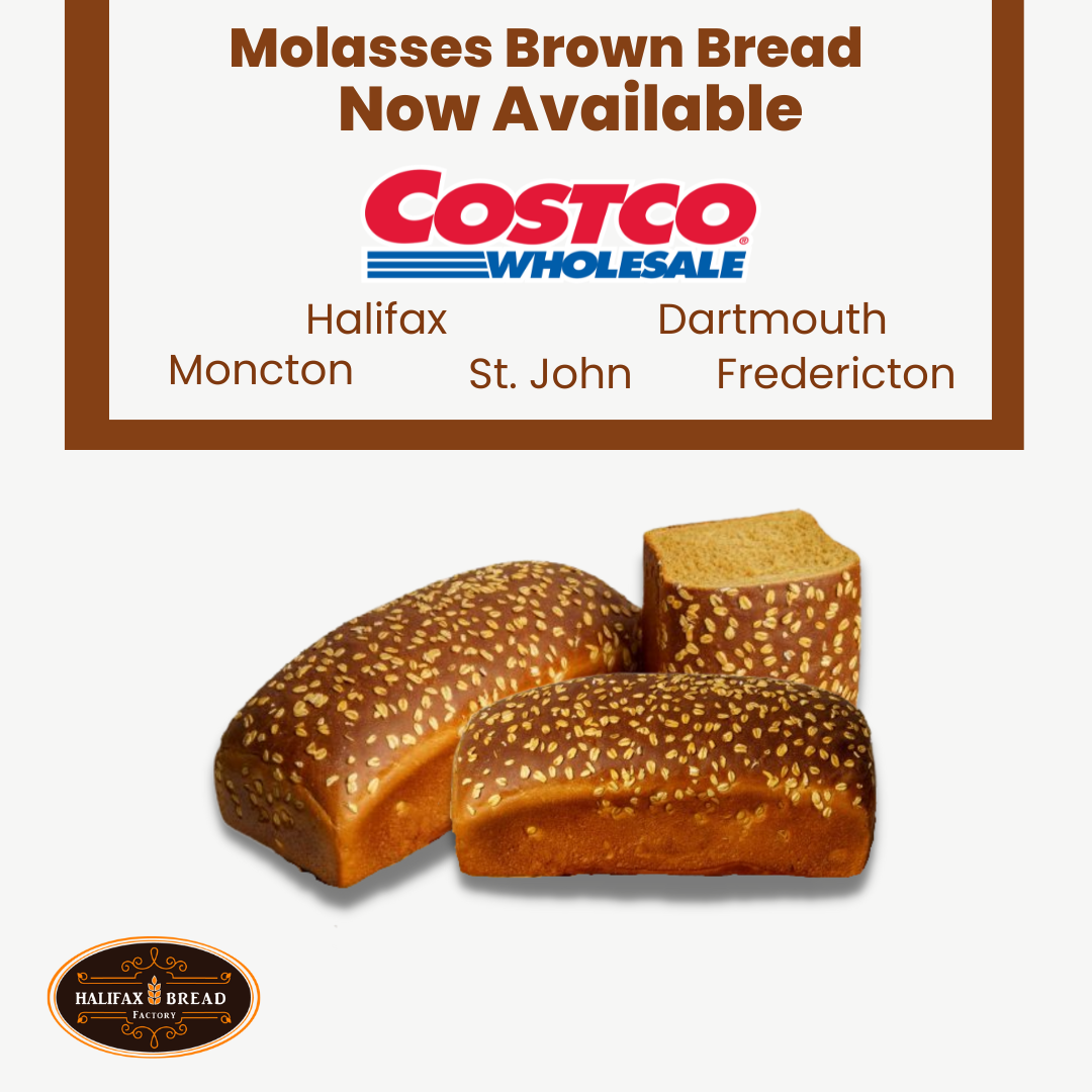 Molasses Brown Bread Loaves from Halifax Bread Factory at 5 Atlantic Canadian Costco Locations