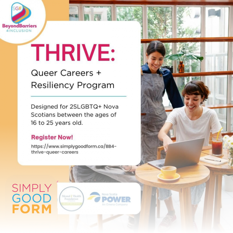 vStore image Simply Good Form Thrive Program Jan 2023. LGBTQ+