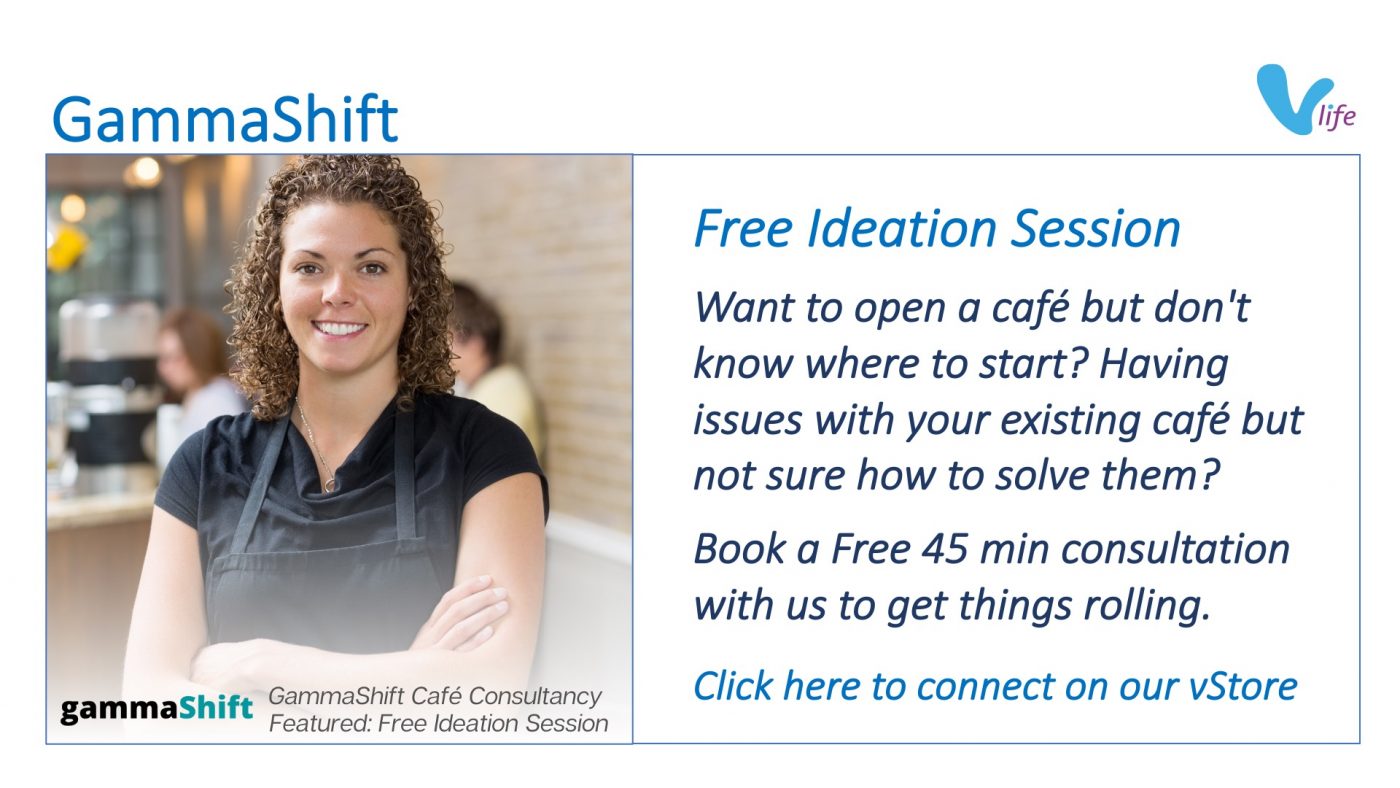 Happy female cafe business owner. vStore graphic GammaShift Featured Free Ideation Session Mar 2023 (2)