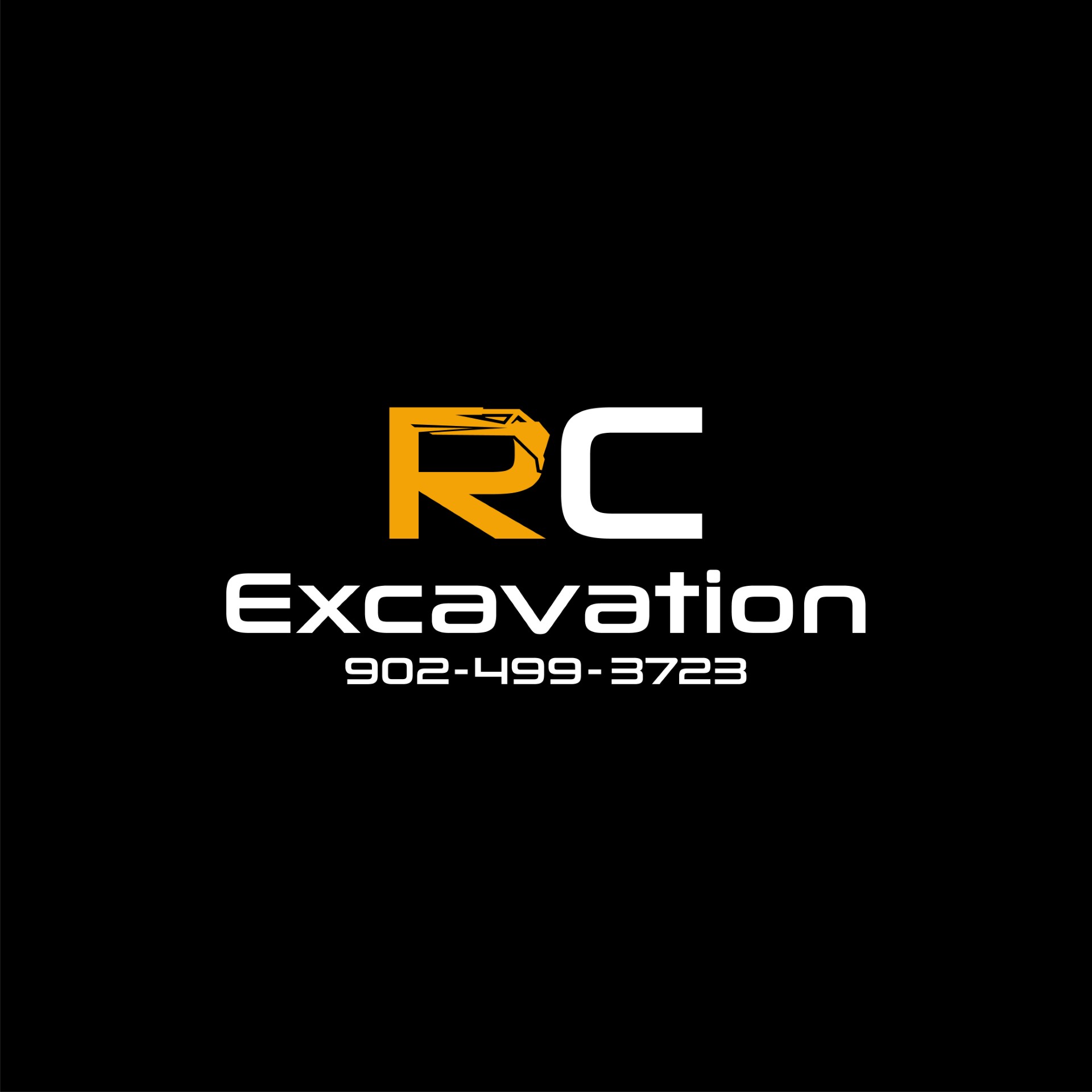 RC Excavation Logo. Landscape Construction