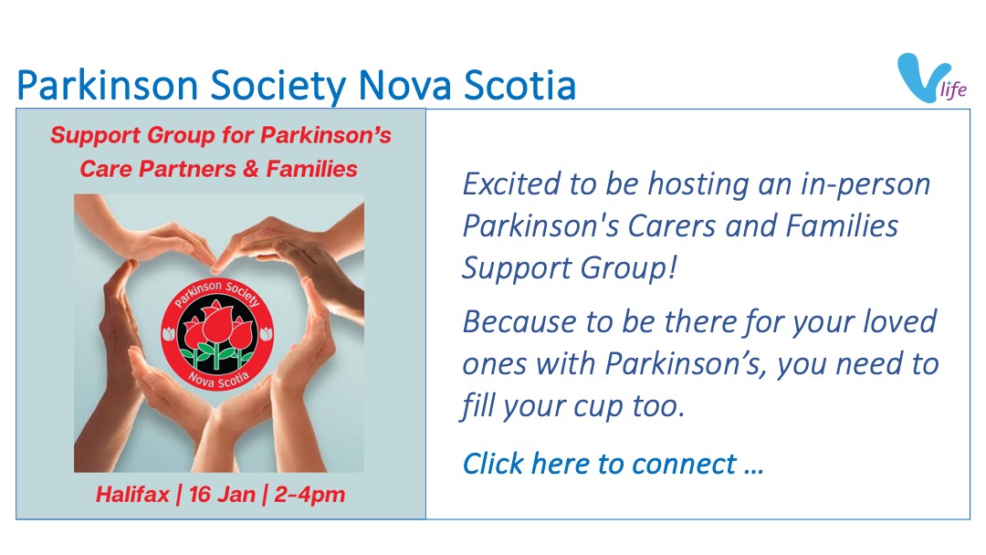SL graphic Parkinson Society Nova Scotia Special Event Parkinson Support Group Jan 2024